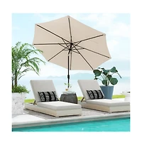 10 Feet Outdoor Patio Umbrella with Tilt Adjustment and Crank