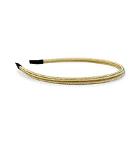Thin Double Headband - Gold