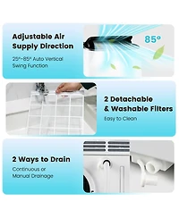 13000 Btu(Ashrae) Portable Air Conditioner with App and Heater