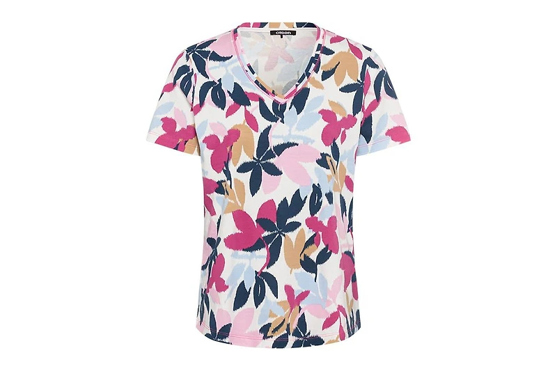 Olsen Women's Leaf Print T-Shirt
