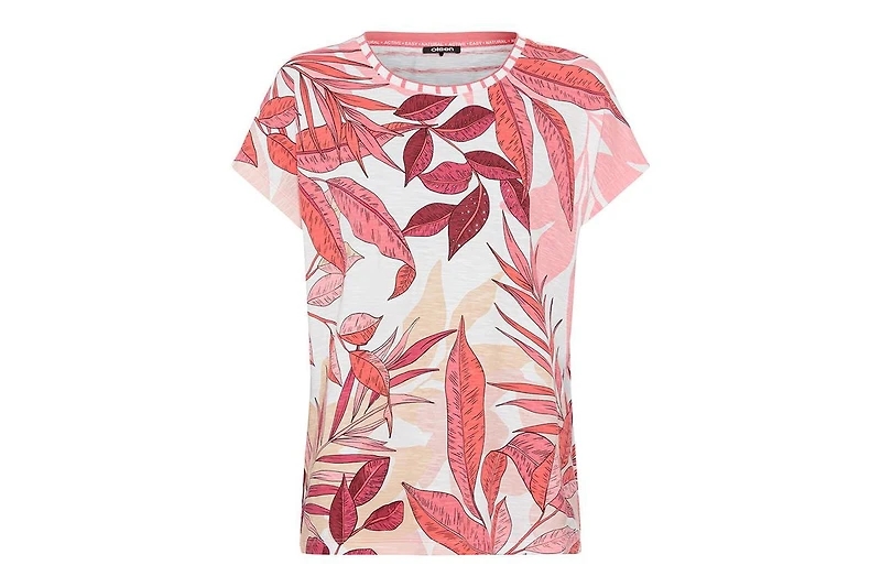 Olsen Women's Leaf Print T-Shirt