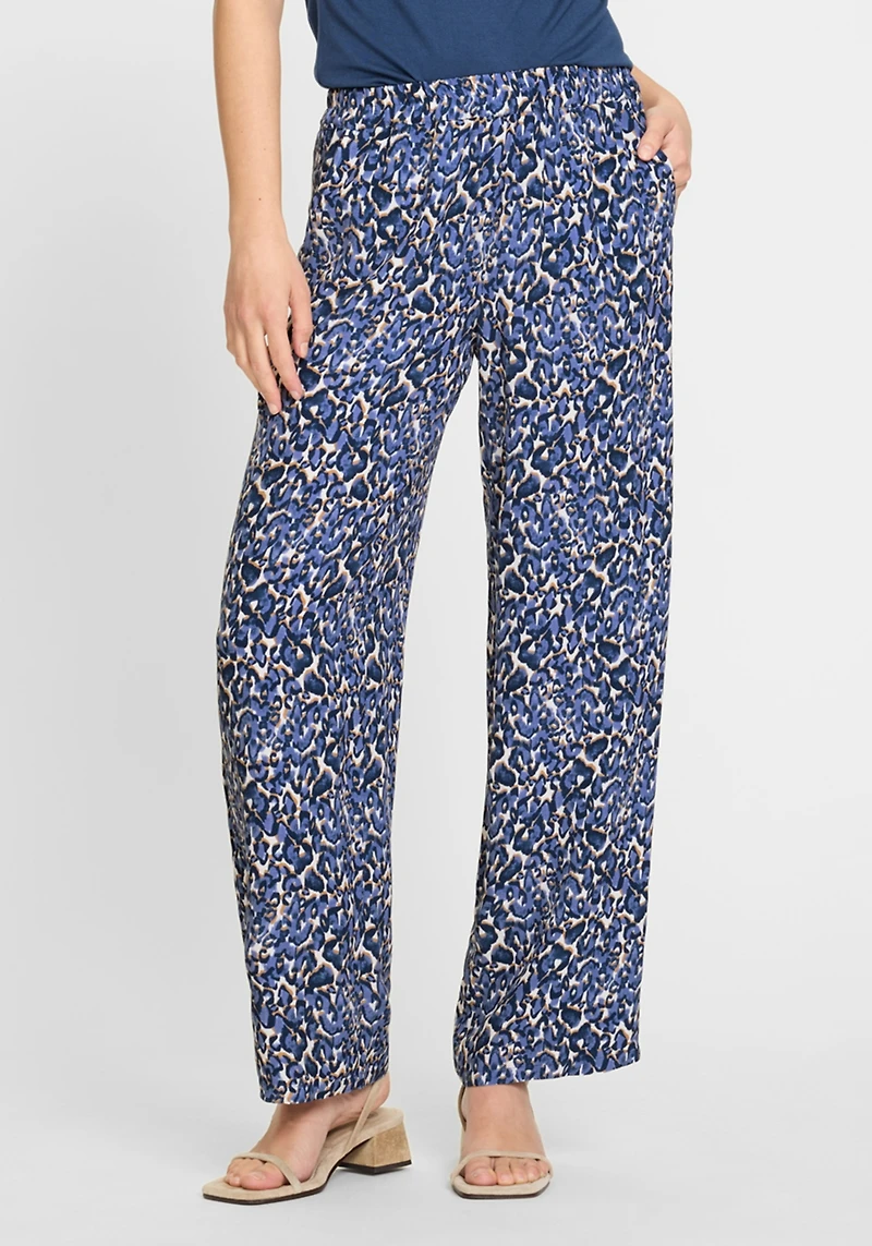 Olsen Women's Anna Fit Wide Leg Leo Print Pant