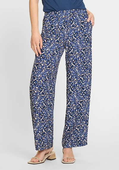 Olsen Women's Anna Fit Wide Leg Leo Print Pant