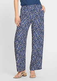 Olsen Women's Anna Fit Wide Leg Leo Print Pant