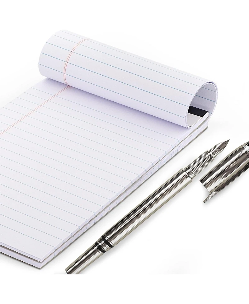 Jr. Legal pad, Small Note Pads Legal Ruled Writing Pad. Perforated Edge. 5" X 8" Canary Yellow, Universal, 50 sheets per Pad (Pack of 12)