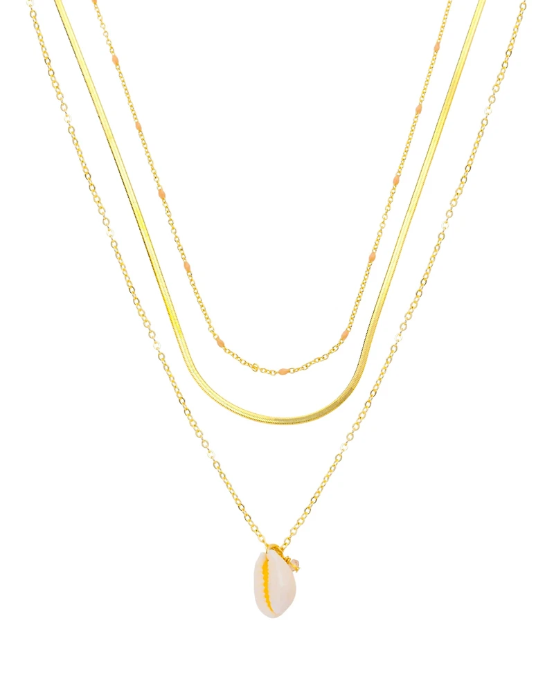 Unwritten Seashell Pendant Layered Necklace Set