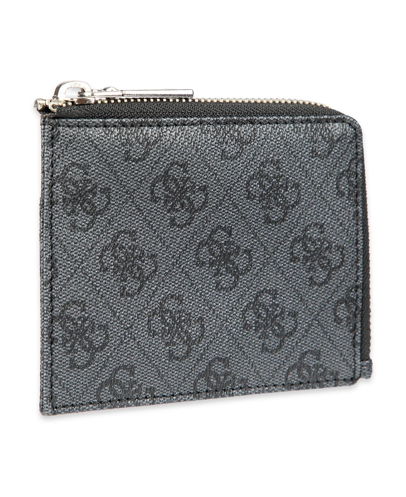 Guess Men's Rfid Quatro G Zip Around Card Case Wallet