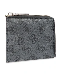 Guess Men's Rfid Quatro G Zip Around Card Case Wallet