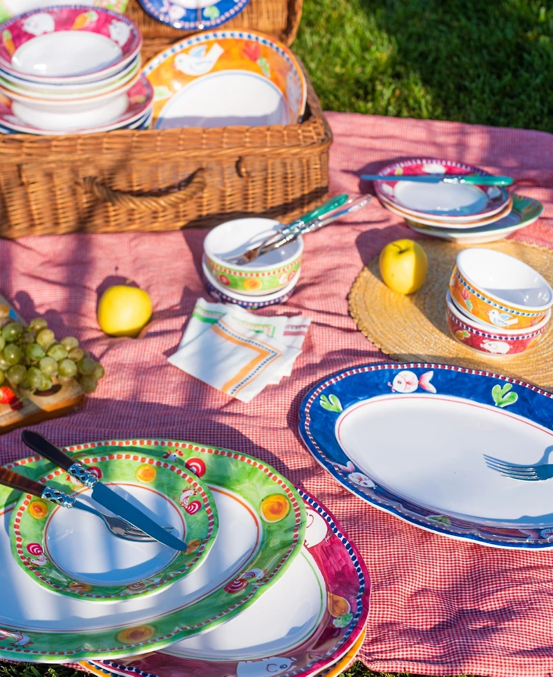Vietri Melamine Campagna Uccello Large Serving Bowl
