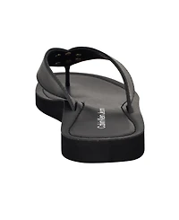 Calvin Klein Women's Jaimze Logo Thong Sandals
