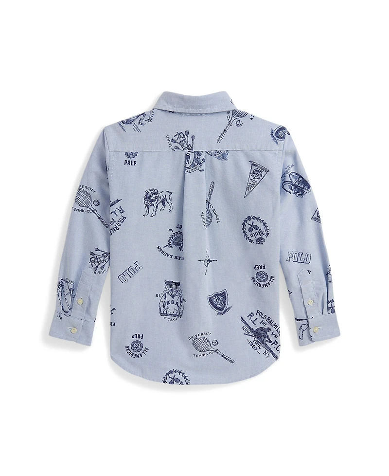 Polo Ralph Lauren Toddler and Little Boys Oxford Graphic Shirt