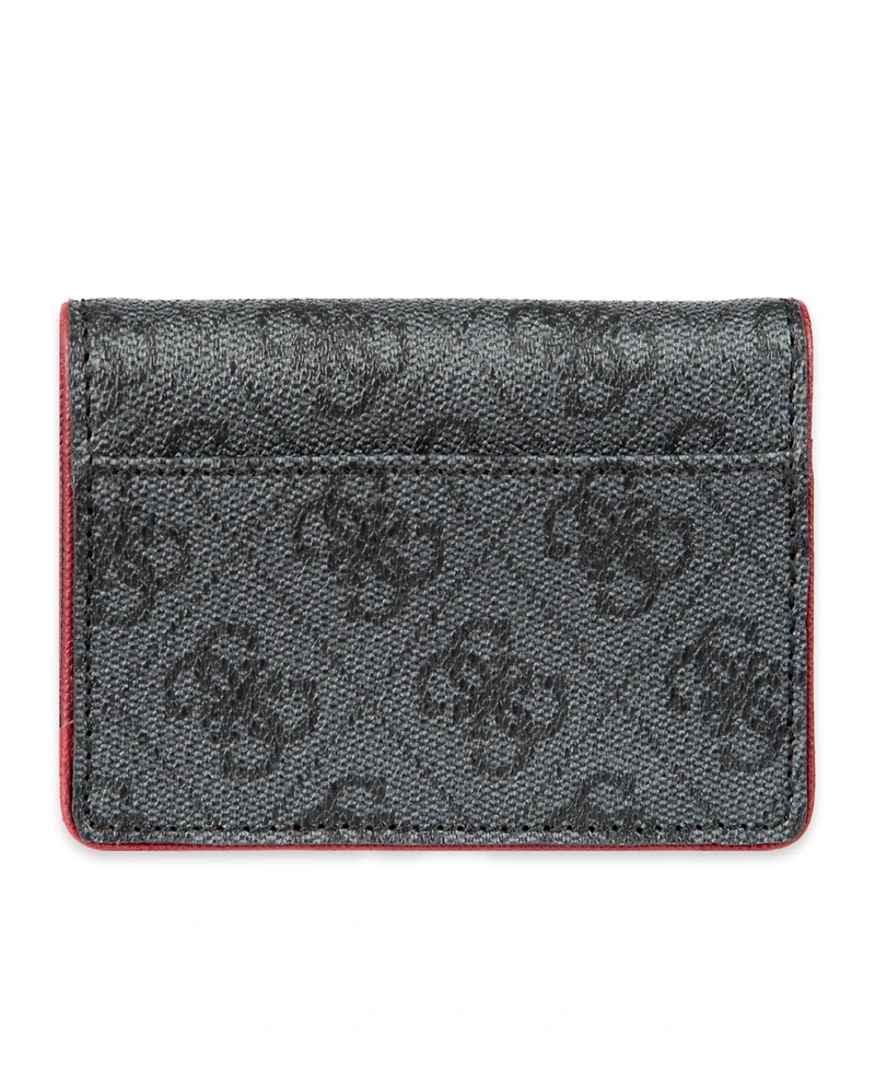 Guess Men's Rfid Quatro G Gusset Card Case Wallet