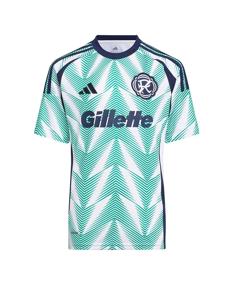 Adidas Big Boys and Girls Leonardo Campana White New England Revolution 2025 Eastern Pine x Flag of Replica Player Jersey
