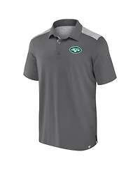 Fanatics Men's Gray New York Jets Long Shot Polo Shirt