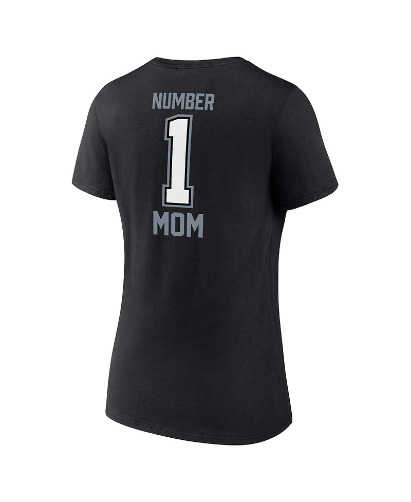 Fanatics Women's Black Las Vegas Raiders Plus Mother's Day 1 Mom V-Neck T-Shirt