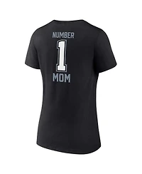 Fanatics Women's Black Las Vegas Raiders Plus Mother's Day 1 Mom V-Neck T-Shirt