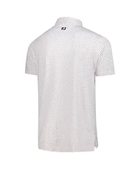 FootJoy Men's White Genesis Invitational ProDry Bounce Print Stretch Pique Polo Shirt