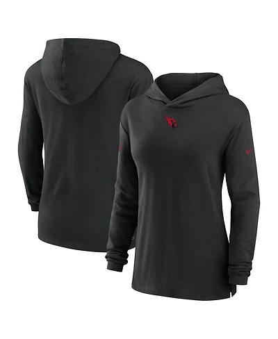 Nike Women's Black Arizona Cardinals Sideline Performance Long Sleeve Hoodie T-Shirt