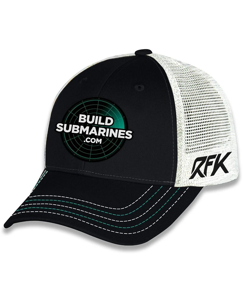 Checkered Flag Sports Men's and Women's Black Brad Keselowski BuildSubmarines.com Sponsor Trucker Adjustable Hat
