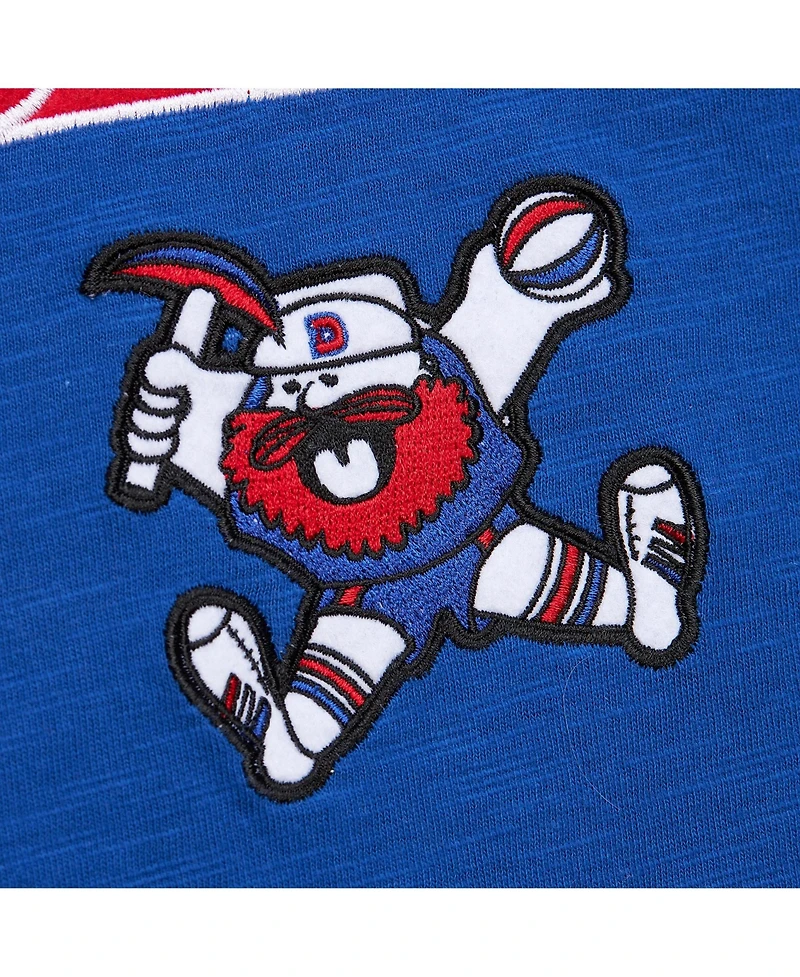 Mitchell & Ness Men's Royal Denver Nuggets Hardwood Classics Felt Applique Slub T-Shirt