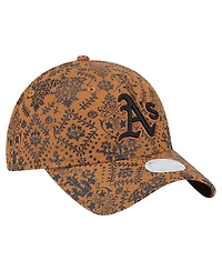 New Era Women's Brown Athletics Vintage Deco 9TWENTY Adjustable Hat