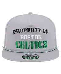 New Era Men's Gray Boston Celtics Throwback Property Of Golfer Snapback Hat
