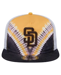 New Era Men's San Diego Padres Tie-Dye Golfer Trucker Adjustable Hat