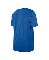 New Era Men's Blue York Knicks Throwback Vintage Boxy Mineral Wash T-Shirt