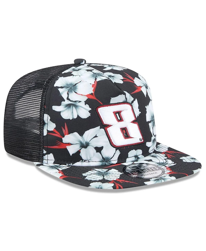 New Era Men's Black Kyle Busch Adventure Pattern Golfer Adjustable Hat