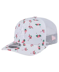 New Era Men's White Los Angeles Angels Flamingo Mesh Back 9SEVENTY Stretch-Snap Hat
