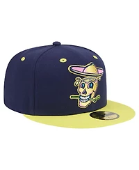 New Era Men's Navy/Yellow Lynchburg Hillcats Copa de la Diversion 59FIFTY Fitted Hat