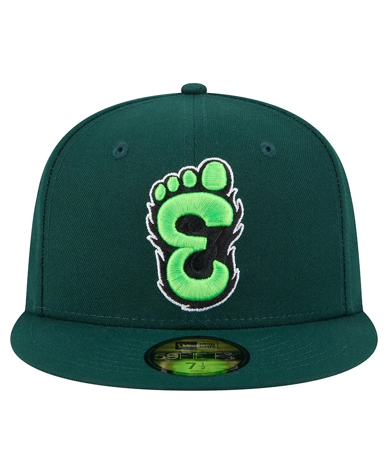 New Era Men's Green Eugene Emeralds Authentic Collection 59FIFTY Fitted Hat