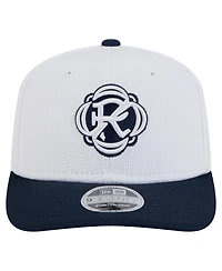New Era Men's White/Navy New England Revolution 2025 Jersey Hook 9SEVENTY Stretch-Snap Hat