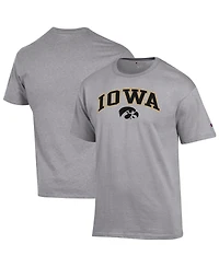 Champion Men's Heather Gray Iowa Hawkeyes Arch Over Logo T-Shirt