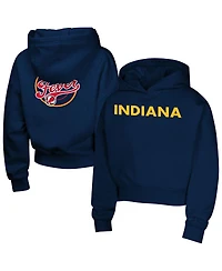 Outerstuff Big Girls Navy Indiana Fever Top Closer Fashion Pullover Hoodie