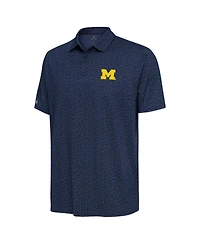 Antigua Men's Navy Michigan Wolverines Blooming Polo Shirt