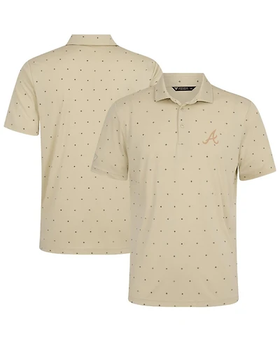 LevelWear Men's Cream Atlanta Braves Vision Polo Shirt