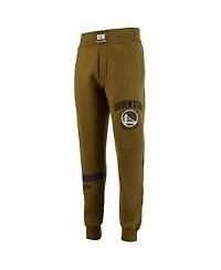Two Hype x Nba Men's Olive Golden State Warriors Culture Hoops Collection Premium Jogger Pants