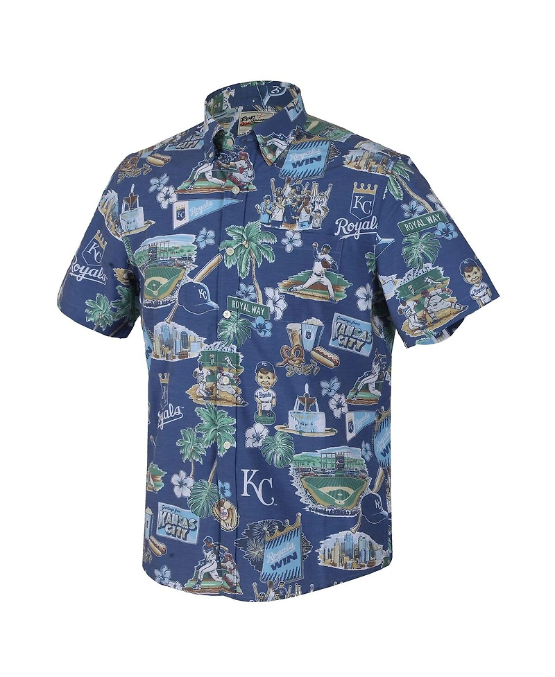 Reyn Spooner Men's Royal Kansas City Royals Scenic Tri-Blend Button-Down Shirt