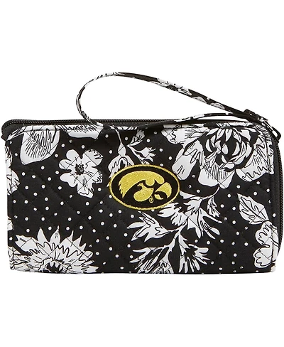 Vera Bradley Iowa Hawkeyes Rain Garden Front-Zip Wristlet