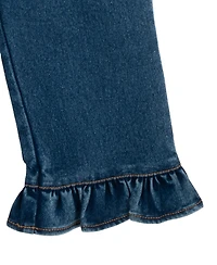 Rare Editions Baby Girls 2-Piece Embroidered Top Ruffle and Jeggings Set
