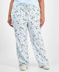 Love Tribe Trendy Plus Snoopy Graphic Drawstring Pants