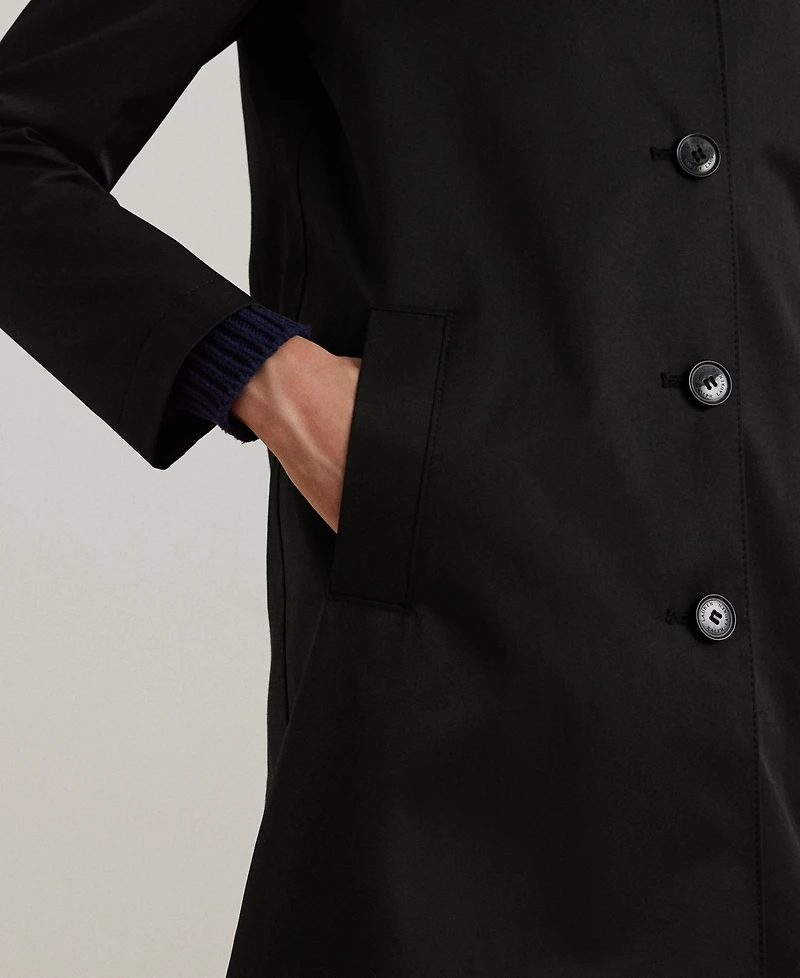 Lauren Ralph Womens Hooded A-Line Raincoat