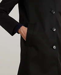 Lauren Ralph Womens Hooded A-Line Raincoat