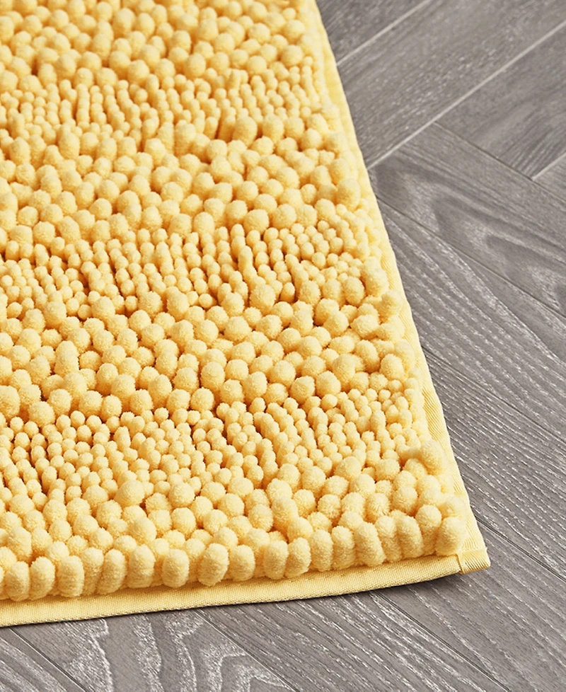 Laura Ashley Astor Chenille Bath Mat, 24" x 60"