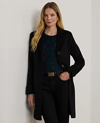 Lauren Ralph Petite Notched-Collar Walker Coat