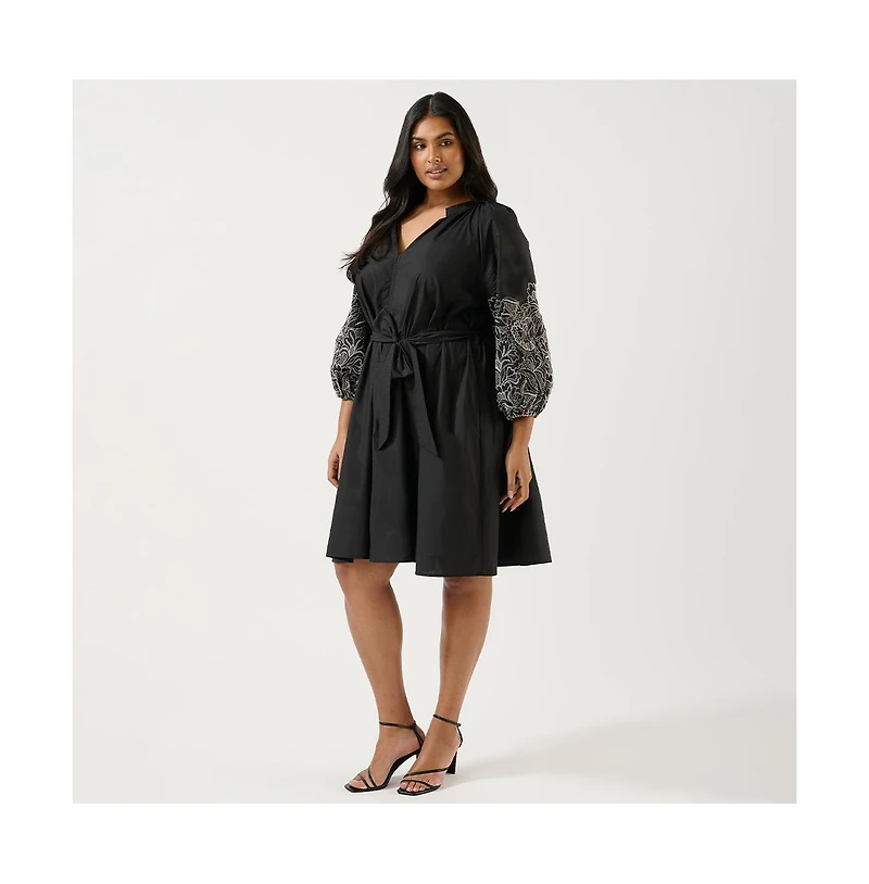 Estelle Cala Embroidered Mini Dress