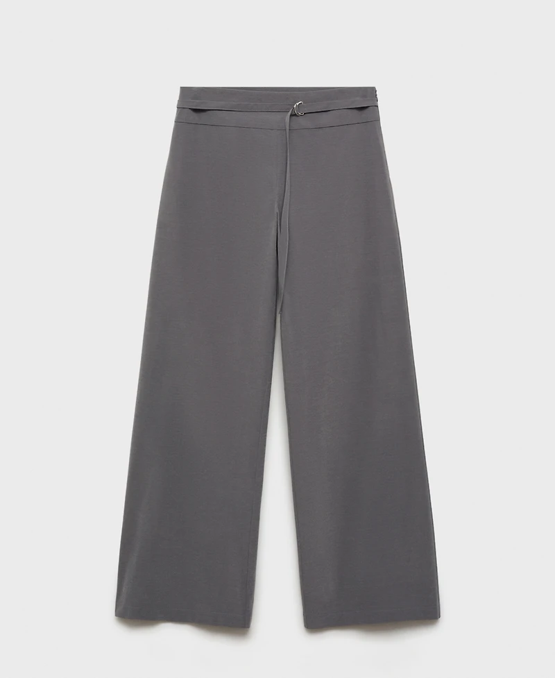 Mango Women's Fine Belt Straight Pants