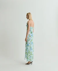 Mango Women's Ruffled Floral Print Dress