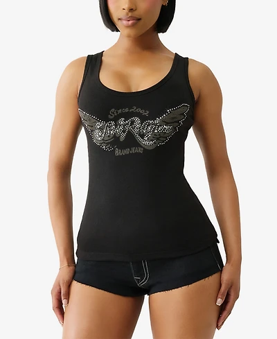 True Religion Women's Heritage Classic Tank Scoop Neck Top